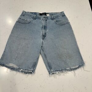 Vintage Levis Silver Tab Jean Shorts 36 Loose Made in USA Baggy Denim 90s 32628